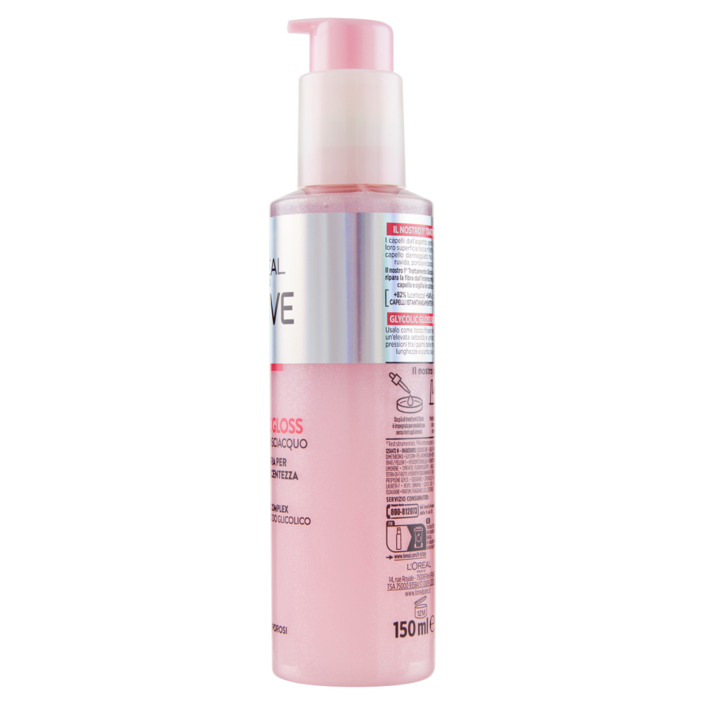 L'Oréal Paris Elvive Glycolic Gloss Siero Senza Risciacquo con Acido Glicolico 150 ml