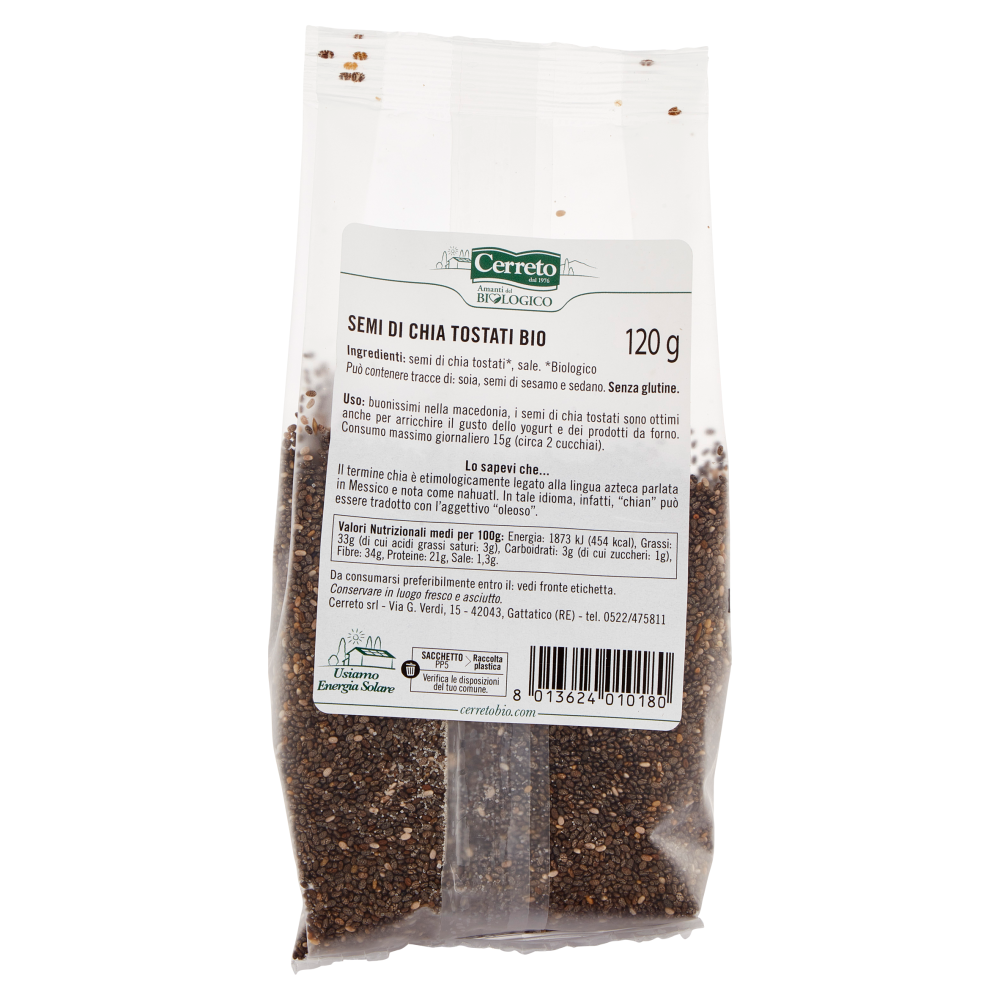 Cerreto i Semi Tostati Semi di Chia Tostati Bio 120 g