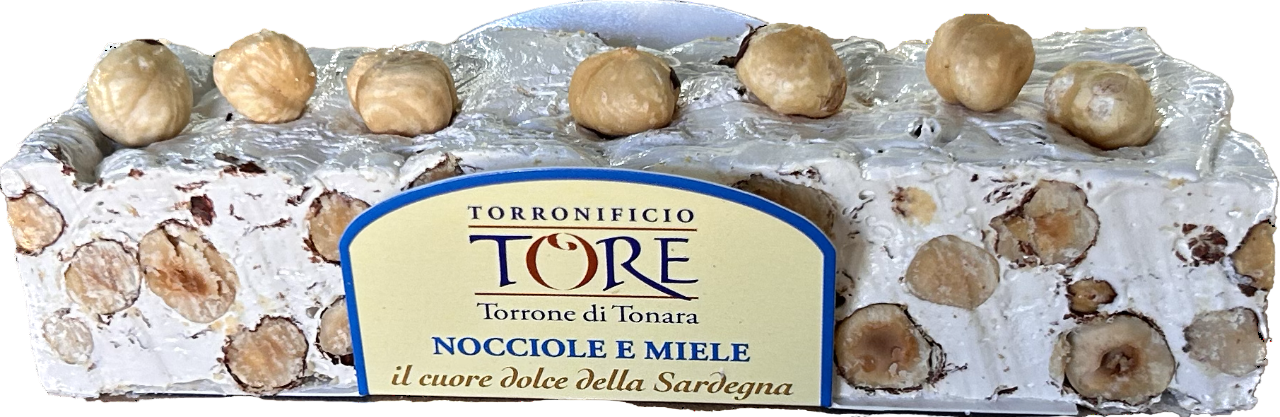 Torrone alle Nocciole 160g decorato a vista