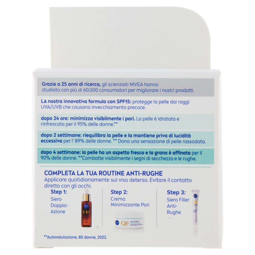 Nivea Q10 Anti-Rughe Minimizzante Pori Crema Giorno Extra Leggera SPF 15 Pelle Mista 50 ml