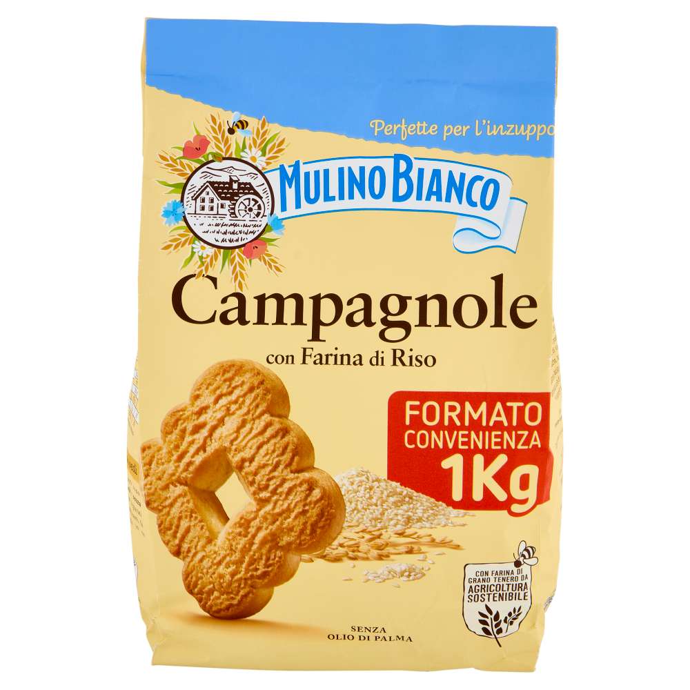 Mulino Bianco Campagnole Biscotti con Farina di Riso 1Kg
