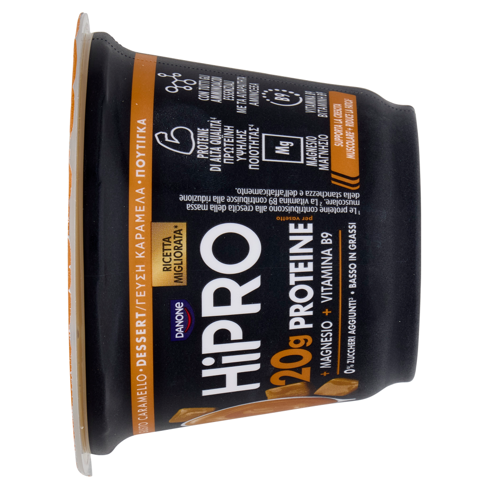 HiPRO Pudding, Budino al Caramello, 20g Proteine, Dessert Basso in Grassi,con Magnesio&Vit B9, 200g