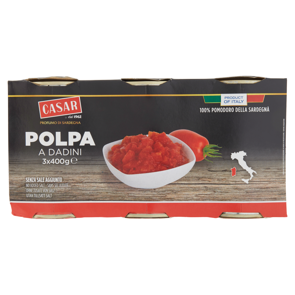 Casar Polpa a Dadini 3 x 400 g