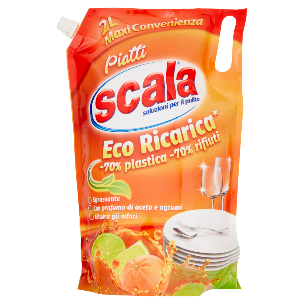 scala Piatti Eco Ricarica* con profumo di aceto e agrumi 2 Litri