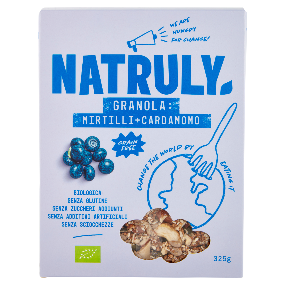 Natruly Granola: Mirtilli + Cardamomo Grain Free Biologica 325 g