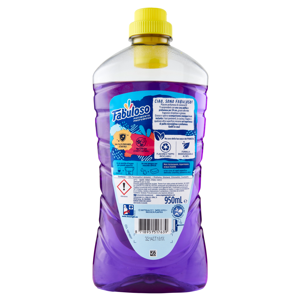 Fabuloso detersivo pavimenti profumato Freschezza Lavanda 950 ml
