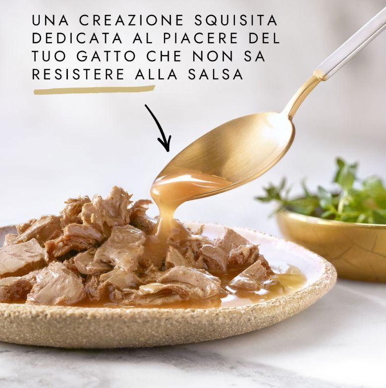 GOURMET Perle Filettini in Salsa Cibo Umido per gatti Adulti con Vitello, manzo, Trota Selvaggina insaporiti con Verdure, 8 buste da 85g
