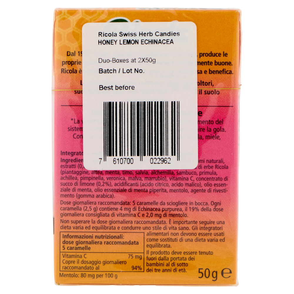 Ricola Echinacea Miele e Limone 2 x 50 g