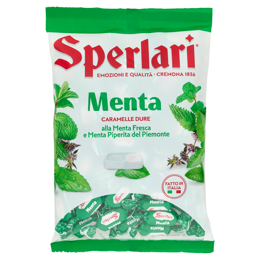 Sperlari Menta Caramelle Dure alla Menta Fresca e Menta Piperita del Piemonte 420 g
