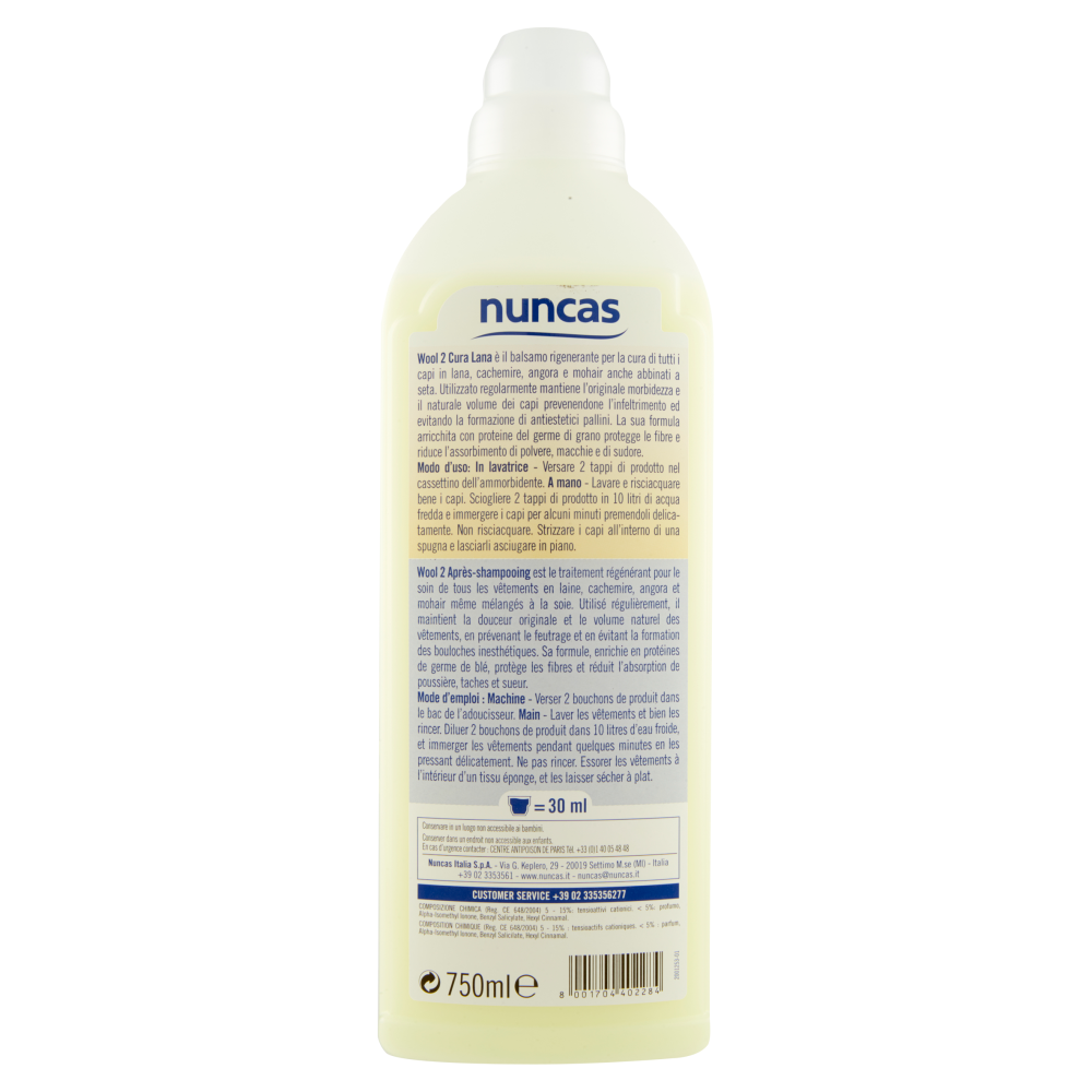 nuncas Wool 2 Cura Lana 750 ml