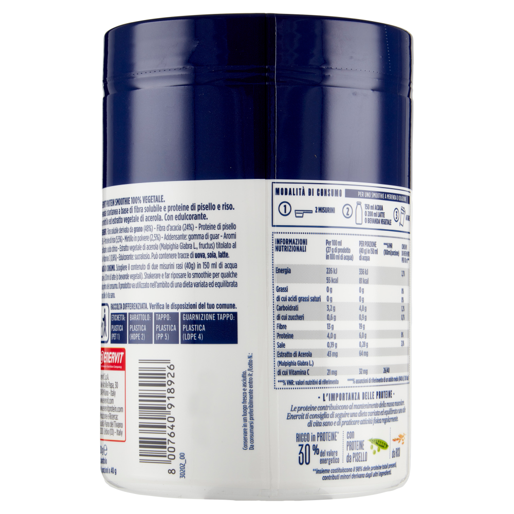 Enervit Protein Protein Smoothie Mirtillo 320 g