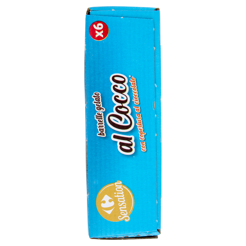 Carrefour Sensation barrette gelato al Cocco con copertura al cioccolato* 6 x 41,6 g
