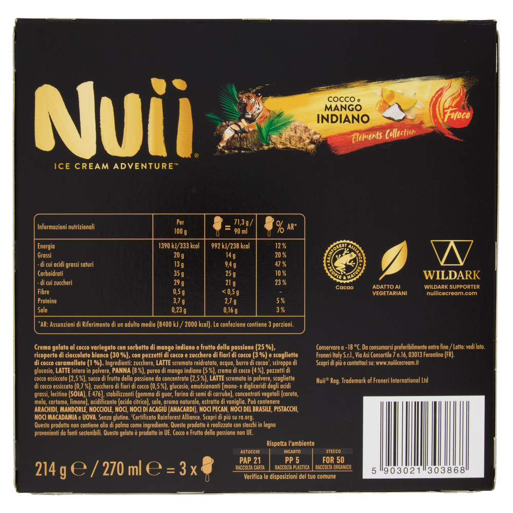 NUII Cocco e Mango Indiano 3x71,3g