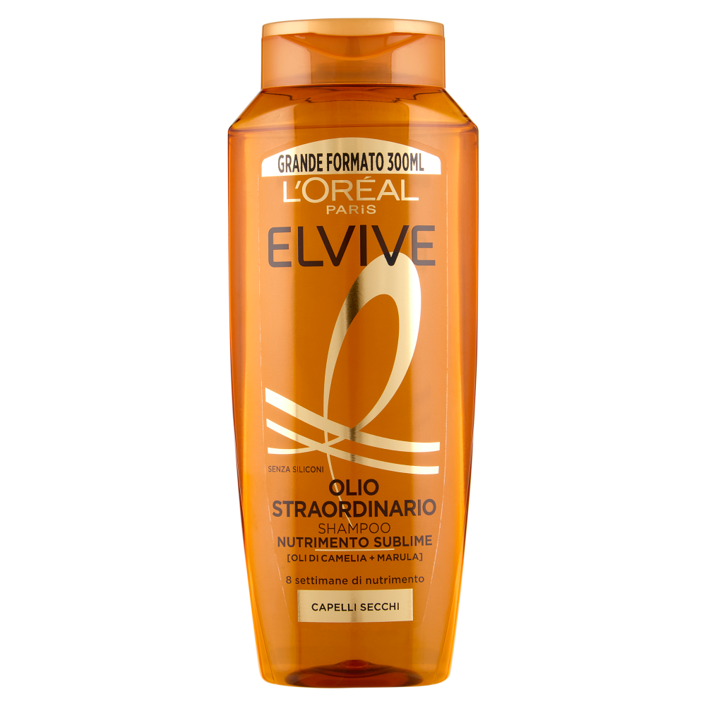 Elvive Olio Straordinario Shampoo Nutrimento Sublime, per Capelli Secchi 300 ml