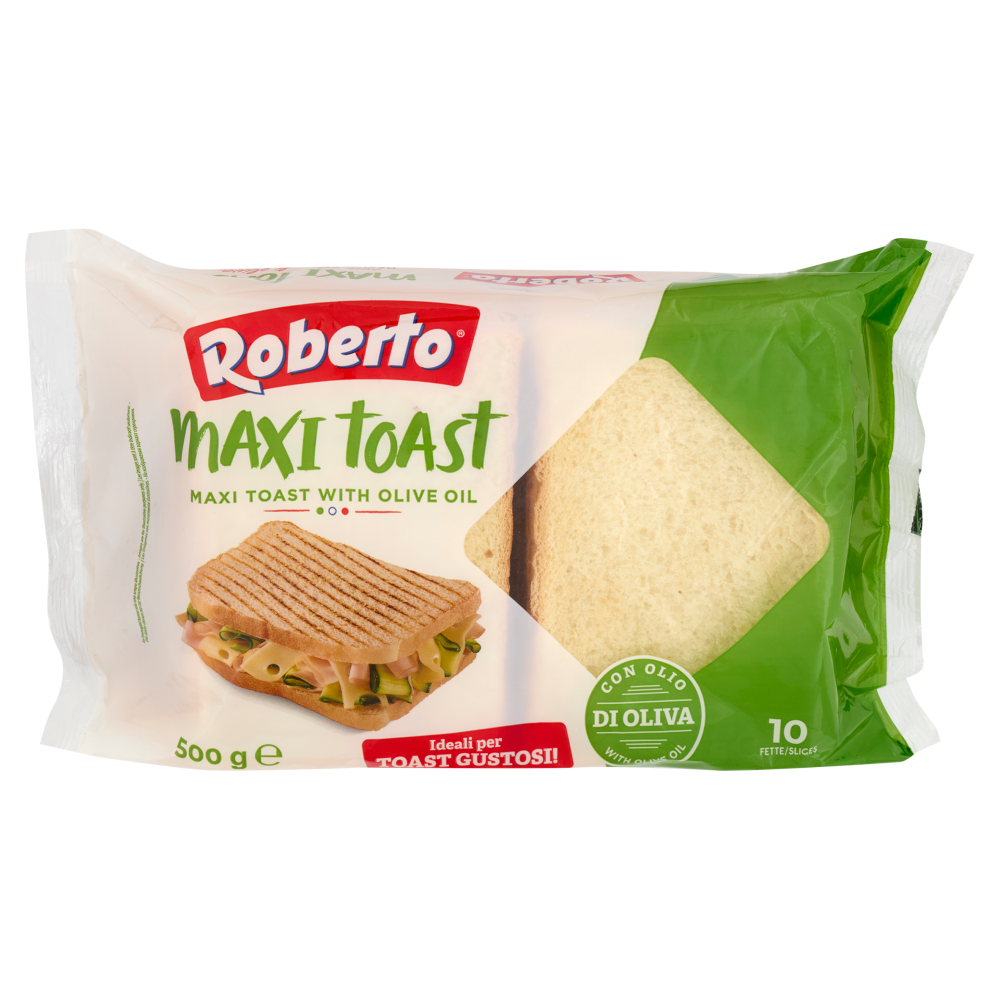 Roberto maxi toast con Olio di Oliva 10 Fette 500 g