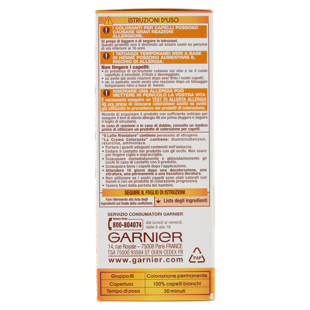 Garnier Belle Color Colore Luminoso, Tinta per Capelli Bianchi 4 Biondo Cenere Naturale