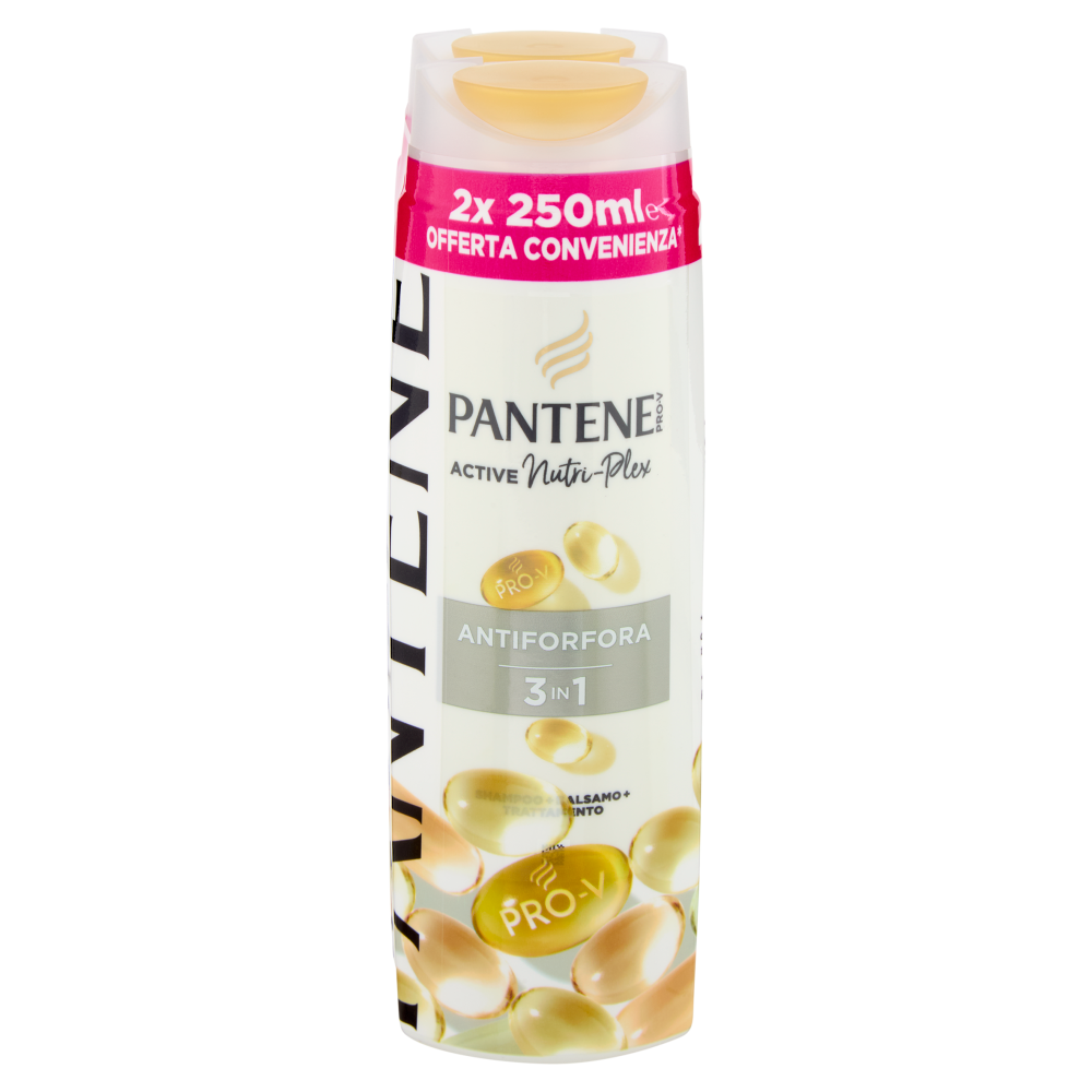 Pantene Pro-V Antiforfora 3 in 1 Shampoo + Balsamo + Trattamento Active Nutri-Plex 2 x 250 ml