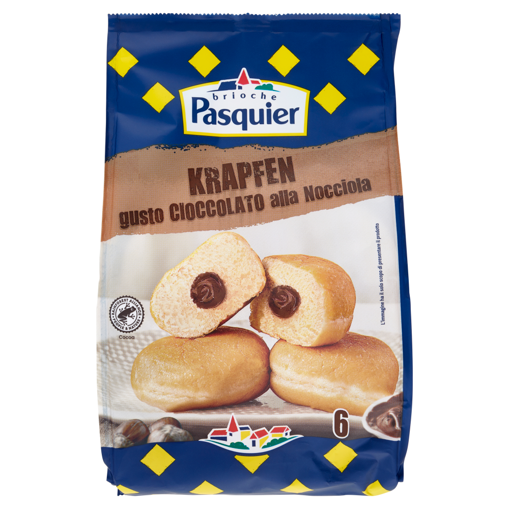 Brioche Pasquier Krapfen gusto Cioccolato alla Nocciola 6 x 45 g