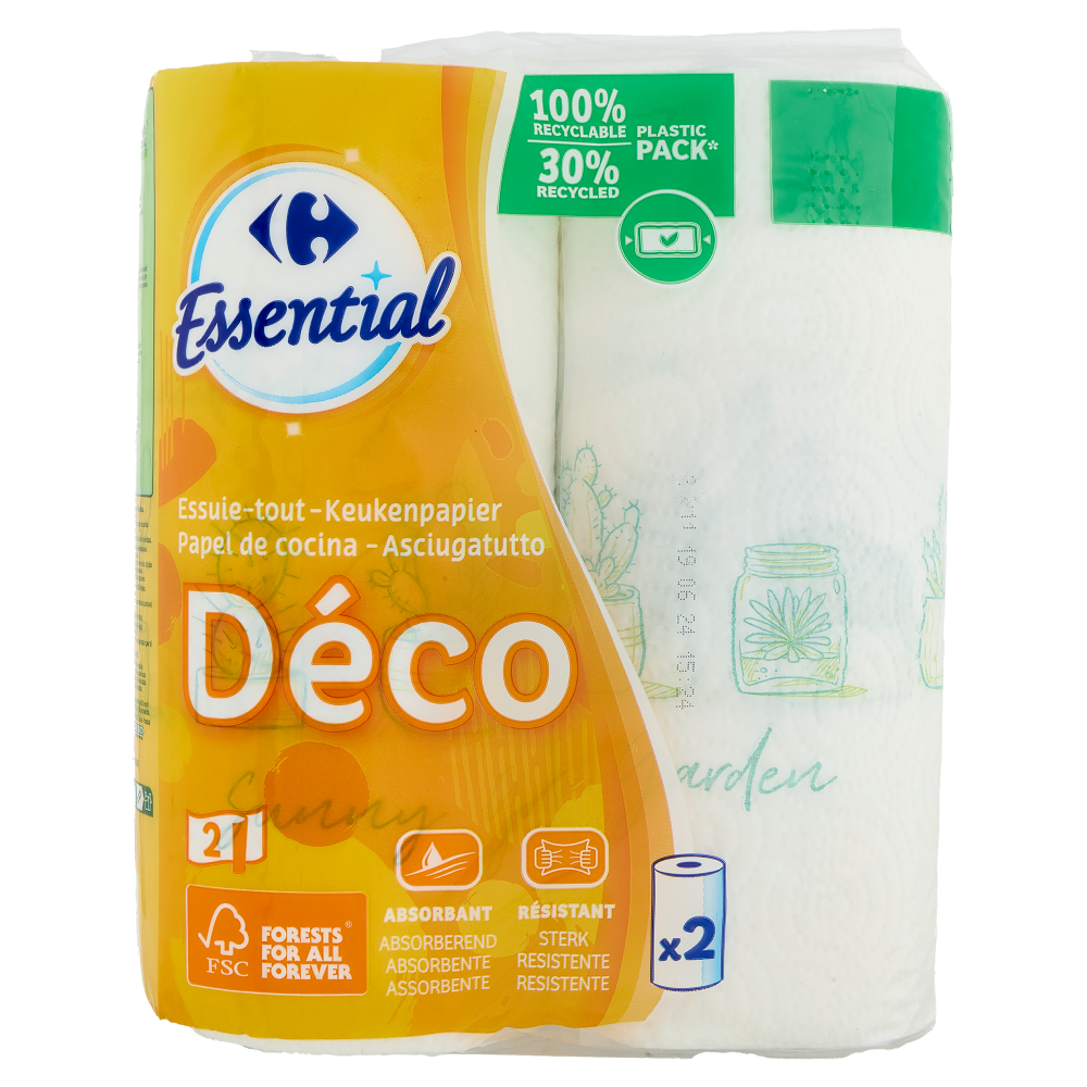 Carrefour Essential Asciugatutto D&eacute;co 2 pz