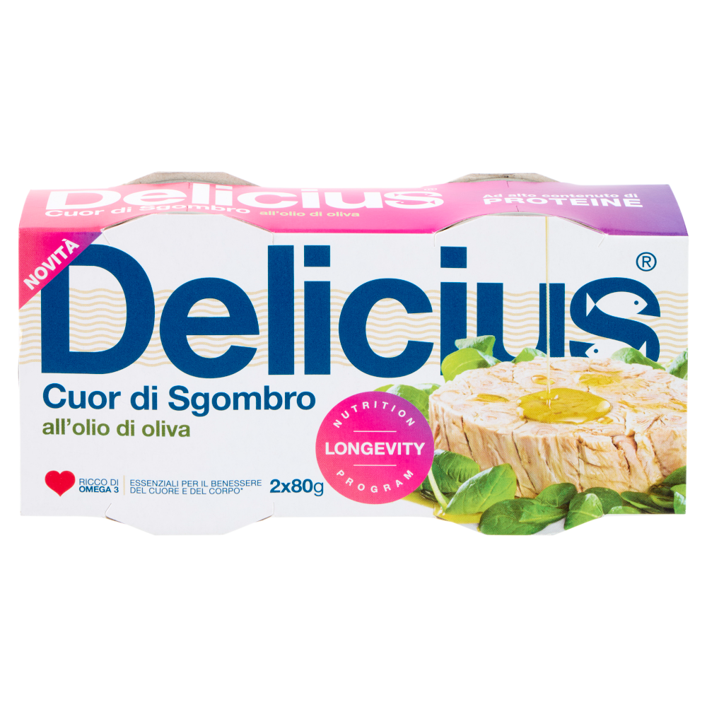 Delicius Cuor di Sgombro all'olio di oliva 2 x 80 g