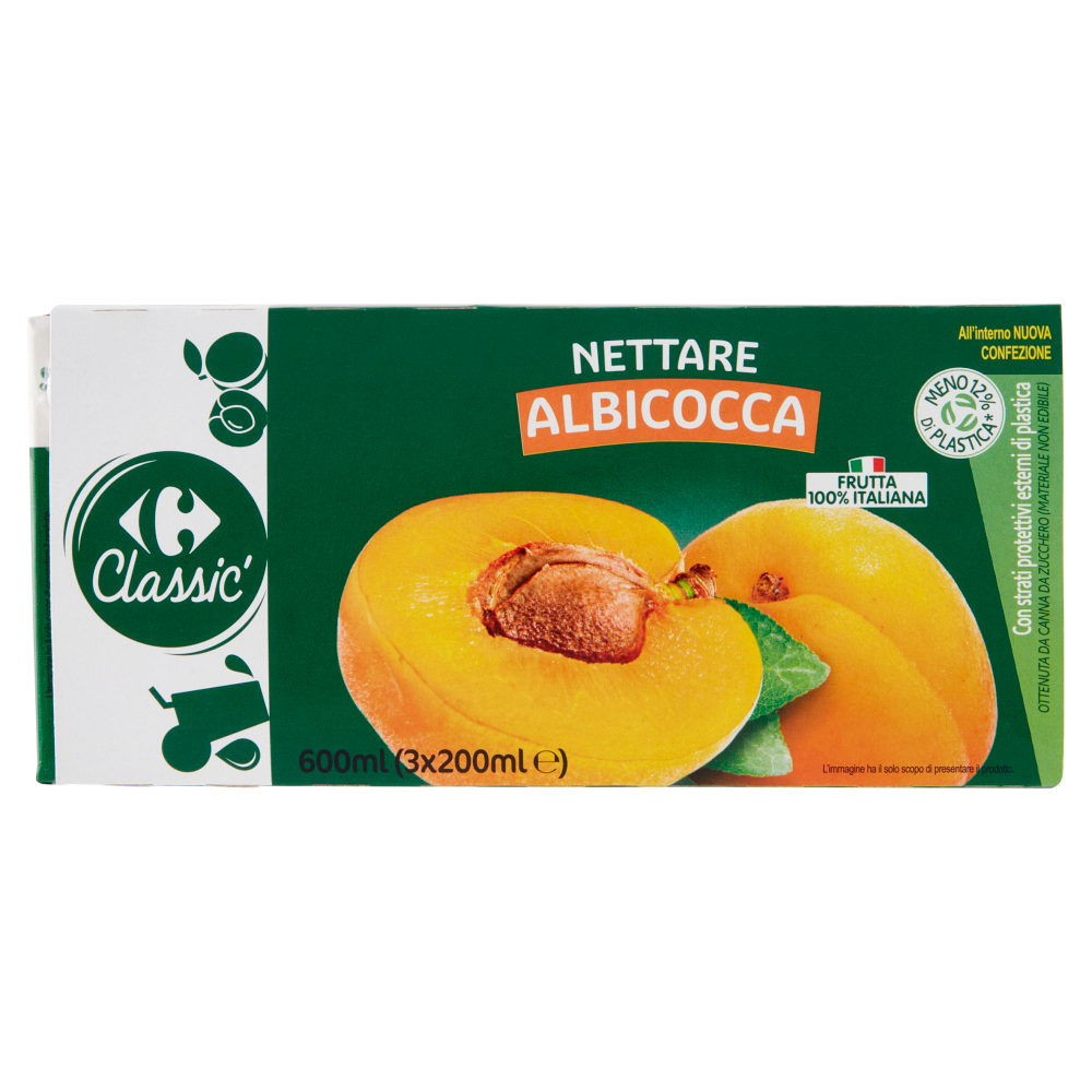 Carrefour Classic Nettare Albicocca 3 x 200 ml