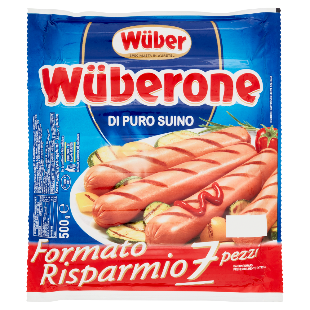 Wüber Wüberone di Puro Suino 7 pezzi 500 g