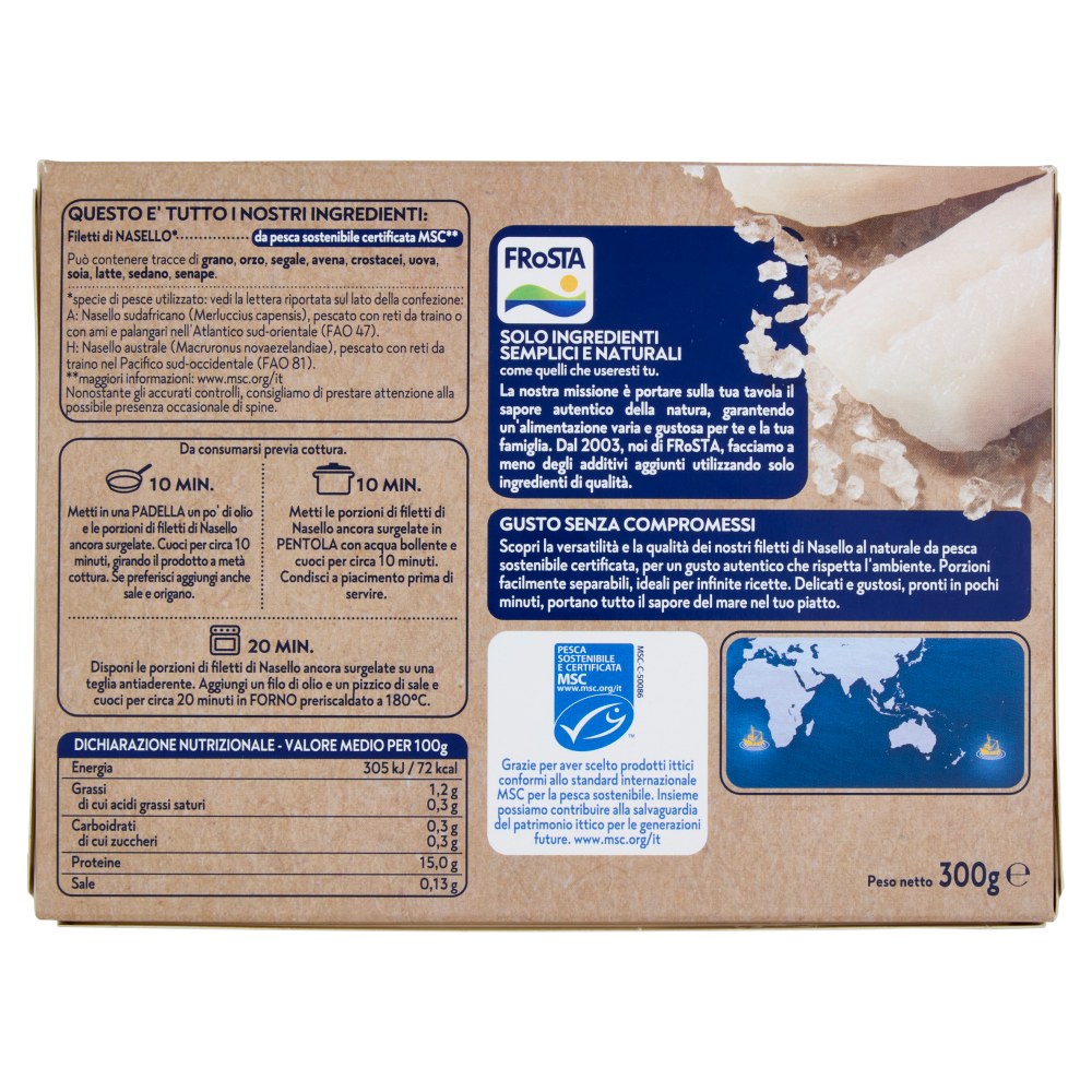FRoSTA 5 Filetti di Nasello da Pesca Sostenibile 300 g