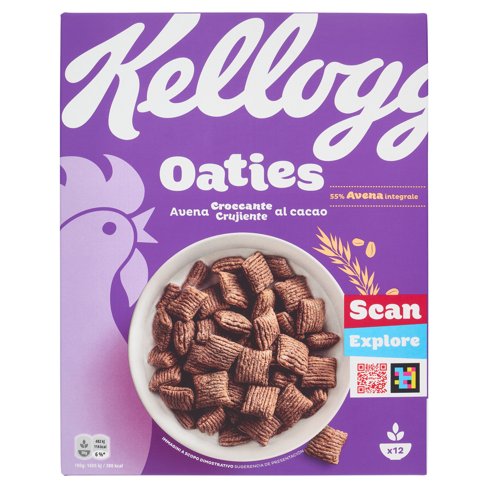 Kellogg's Oaties Avena Croccante al Cacao 360 g