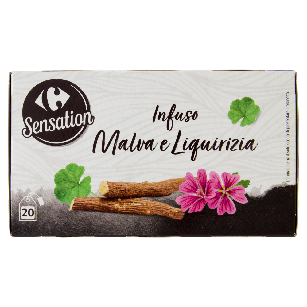 Carrefour Sensation Infuso Malva e Liquirizia filtri 20 x 1,5 g