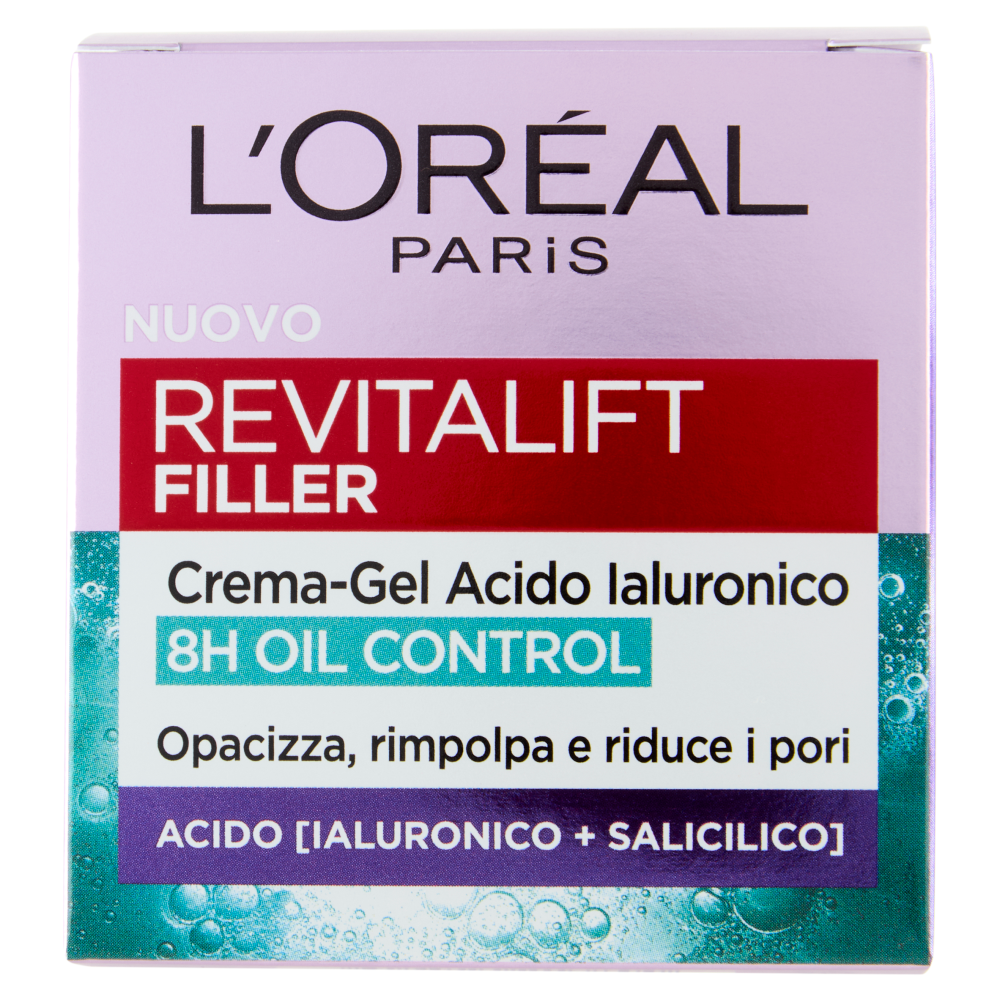 L'Or&eacute;al Paris Revitalift Filler Crema-Gel Acido Ialuronico 8H Oil Control 50 ml