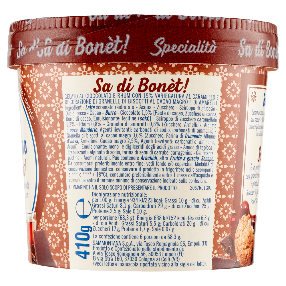 Sammontana Barattolino Specialit&agrave; Sa di Bon&egrave;t! 410 g