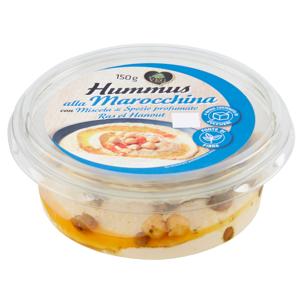 io VEG Hummus alla Marocchina con Miscela di Spezie profumate Ras el Hanout 150 g