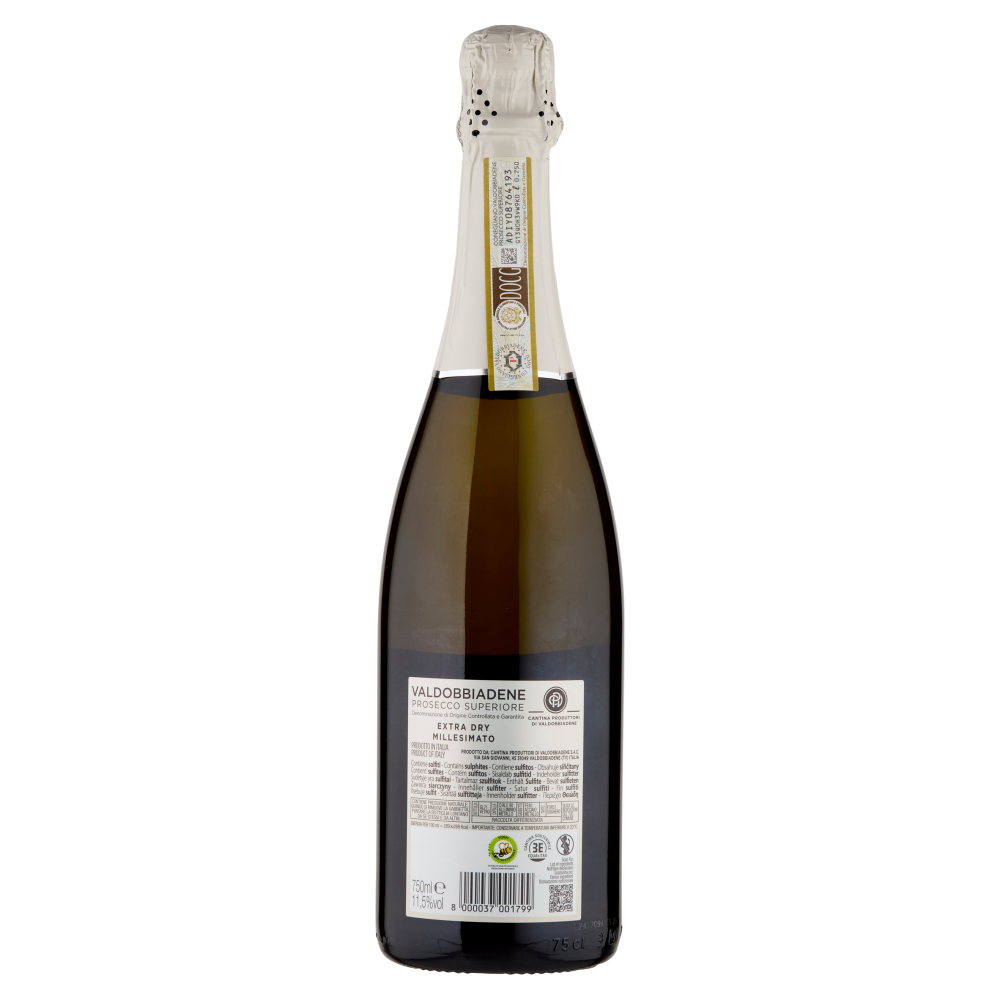 Cantina Produttori di Valdobbiadene Valdobbiadene Prosecco Superiore DOCG Extra Dry Millesimato 750 
