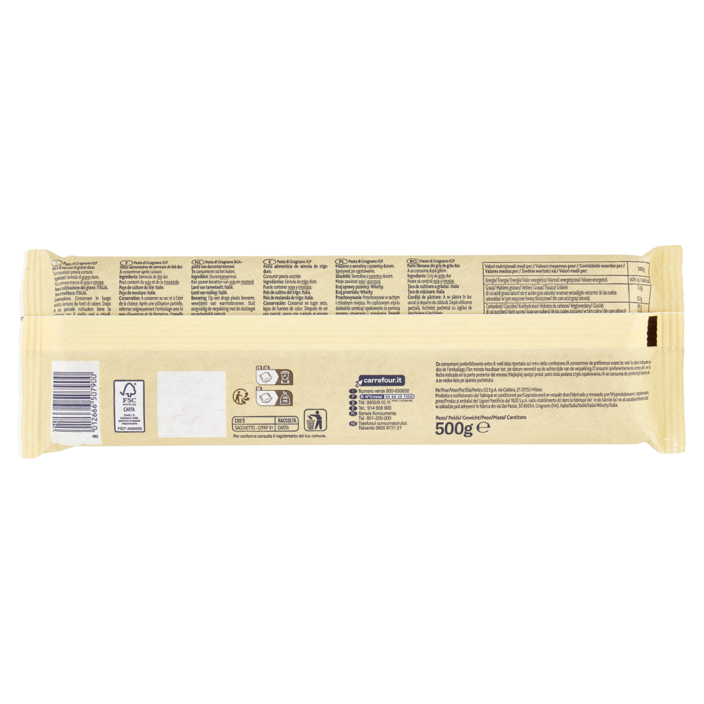 Terre d'Italia Pasta di Gragnano IGP Spaghettoni 500 g