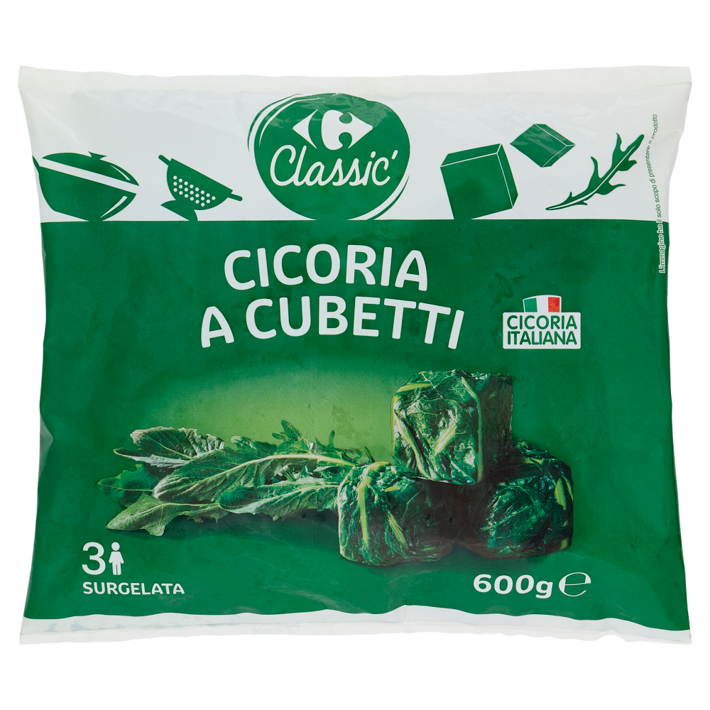 Carrefour Classic Cicoria a Cubetti Surgelata 600 g