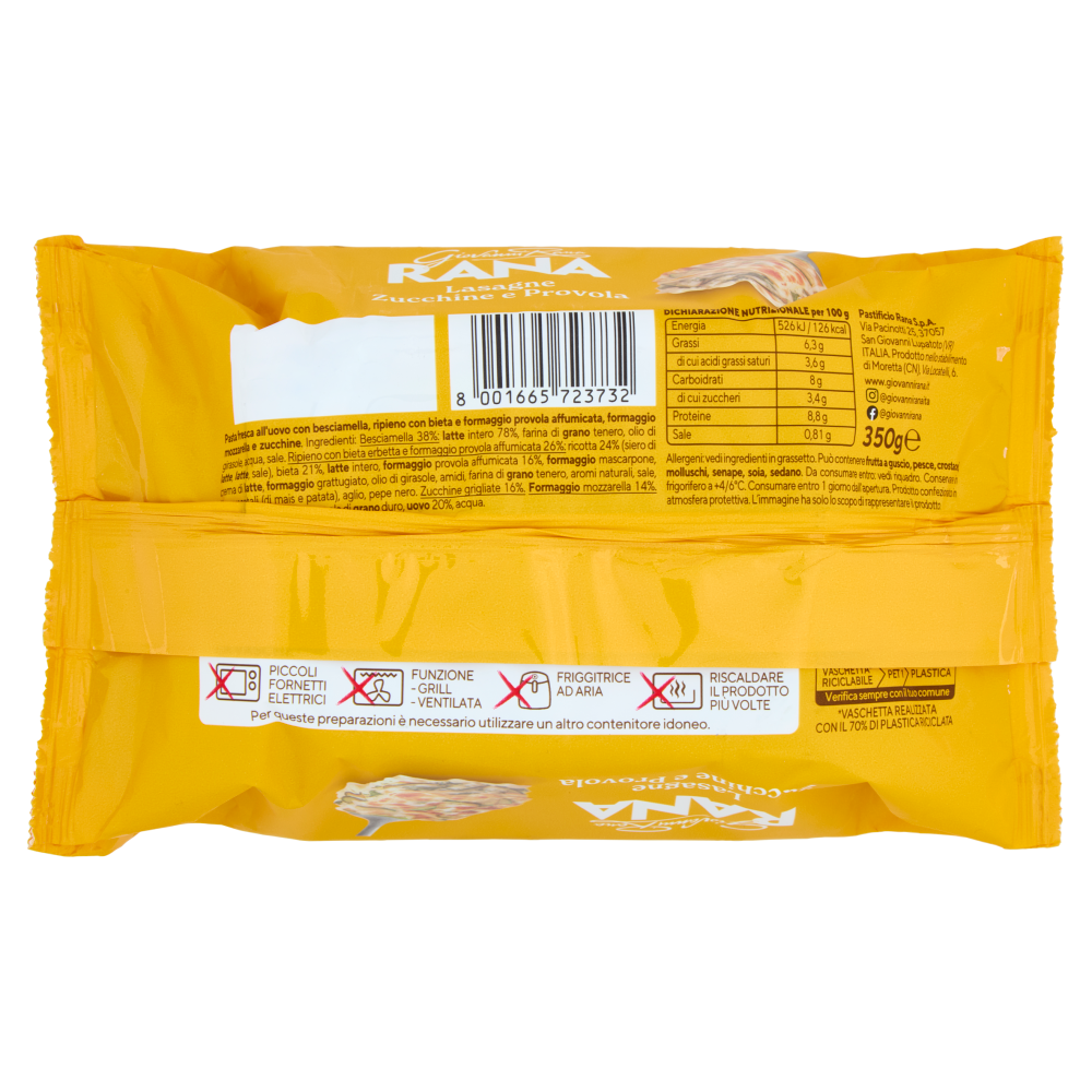 Giovanni Rana Lasagne Zucchine e Provola 350 g