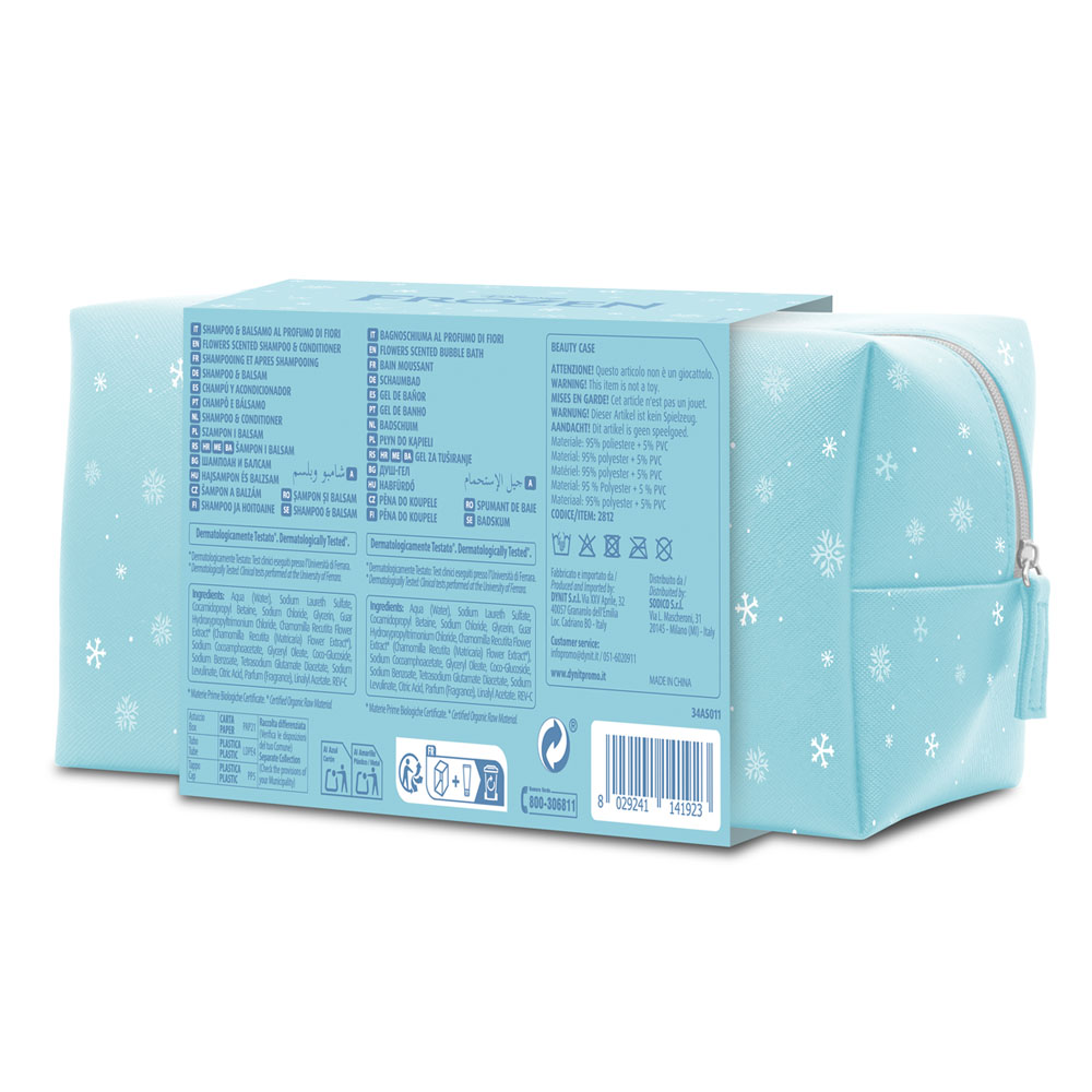 FROZEN BEAUTYCASE GIFTSET 2025(Shampoo&Balsamo 100ml+Bagnoschiuma 100ml +Beautycase)