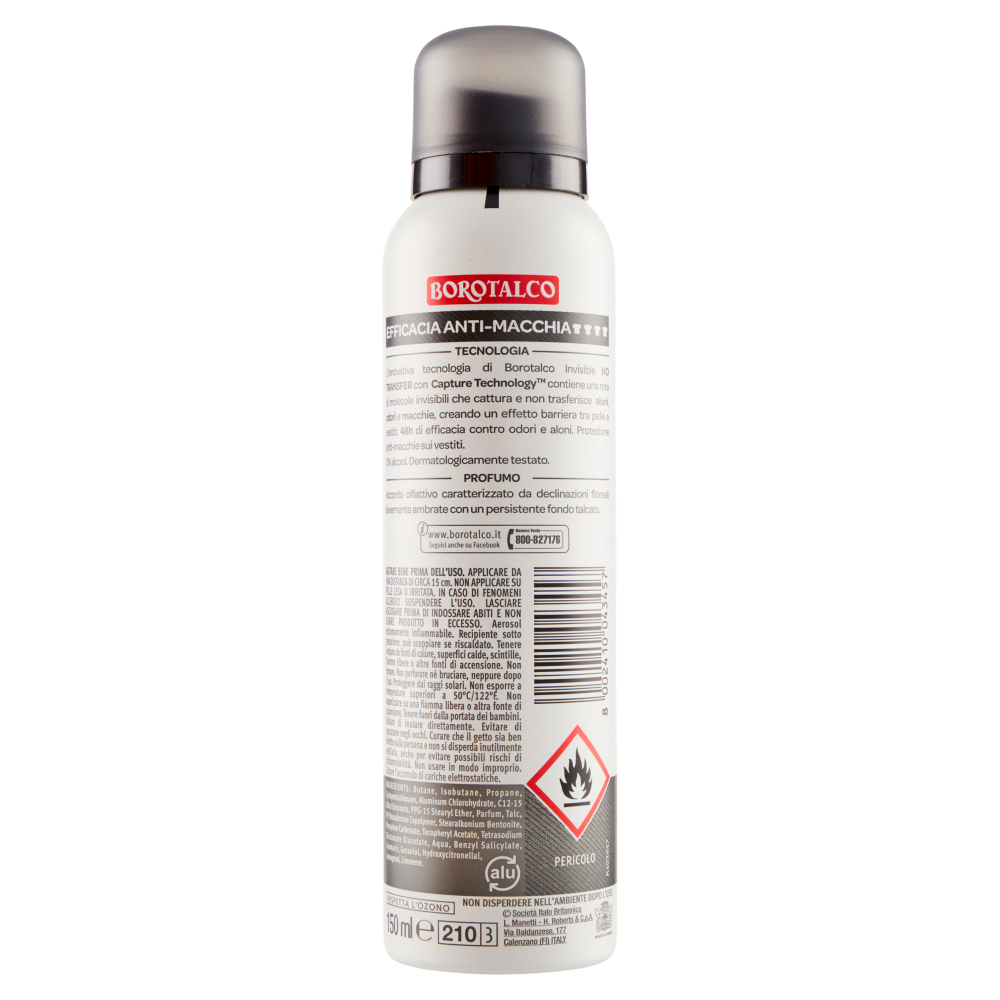 Borotalco Invisible No Transfer Deo Spray 150 ml