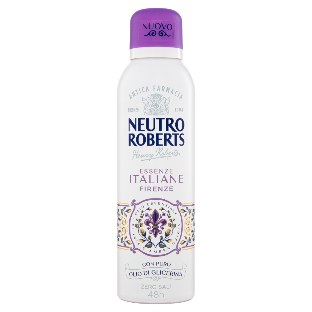 Neutro Roberts Essenze Italiane Firenze Olio Essenziale di Iris e Ambra Grigia 200 ml
