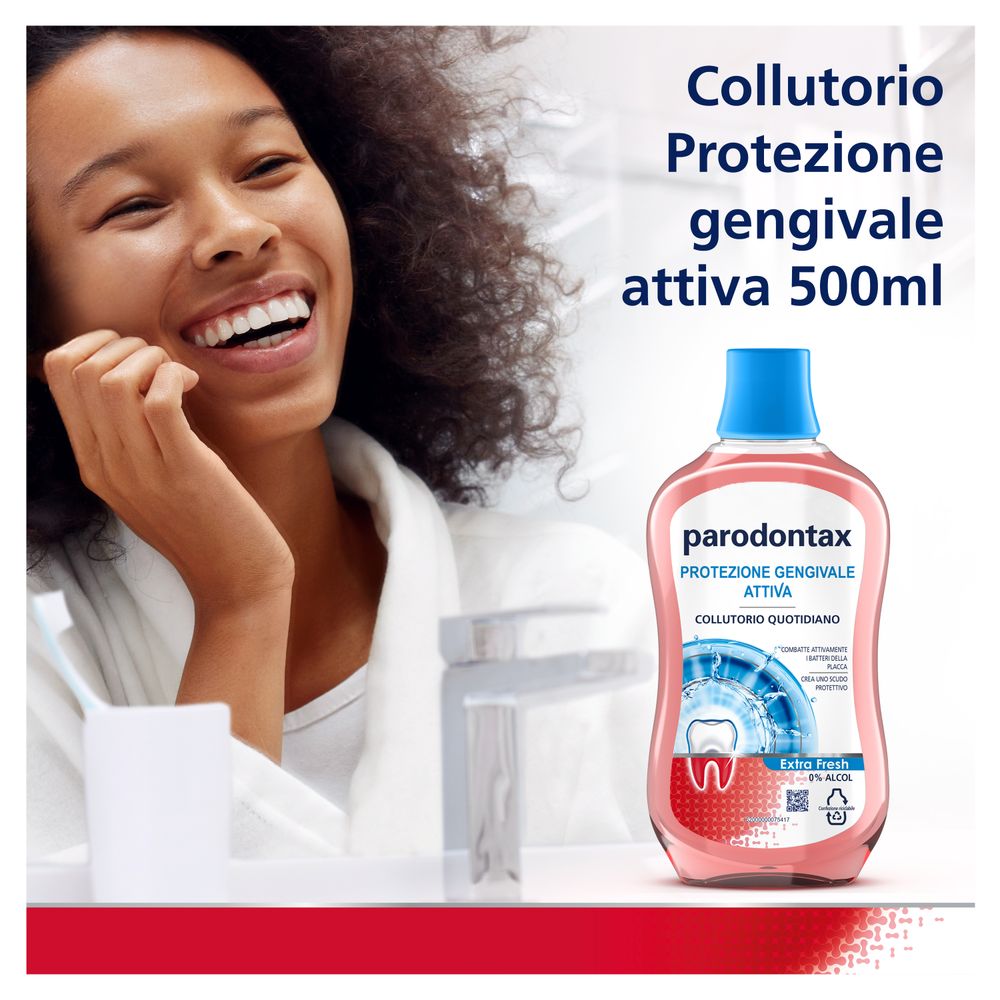  Parodontax Collutorio, Protezione Gengivale Attiva, Extra Fresh, 500ml
