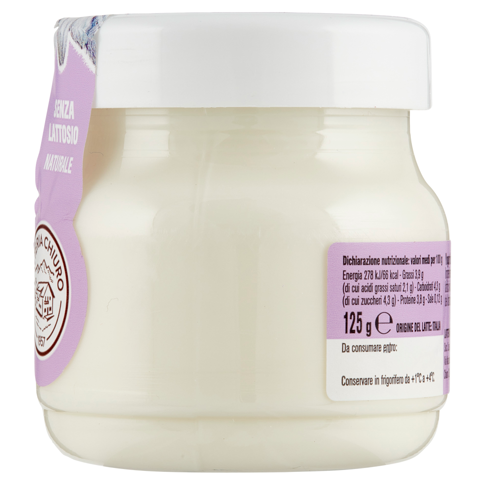 AlpiYò Yogurt di Valtellina Senza Lattosio Intero Naturale 125 g
