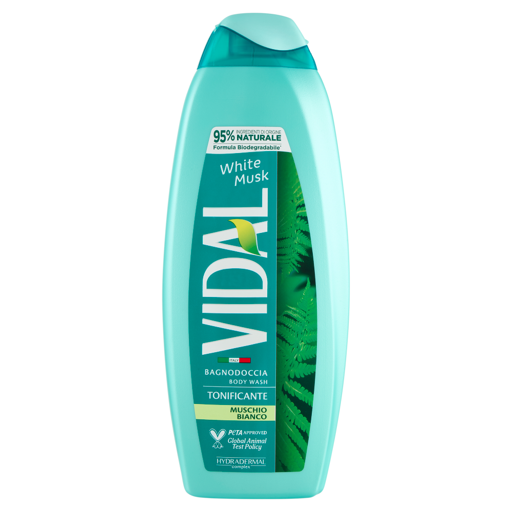 Vidal White Musk Bagnodoccia Tonificante Muschio Bianco 600 ml