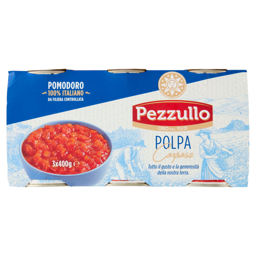 Pezzullo Polpa Corposa 3 x 400 g