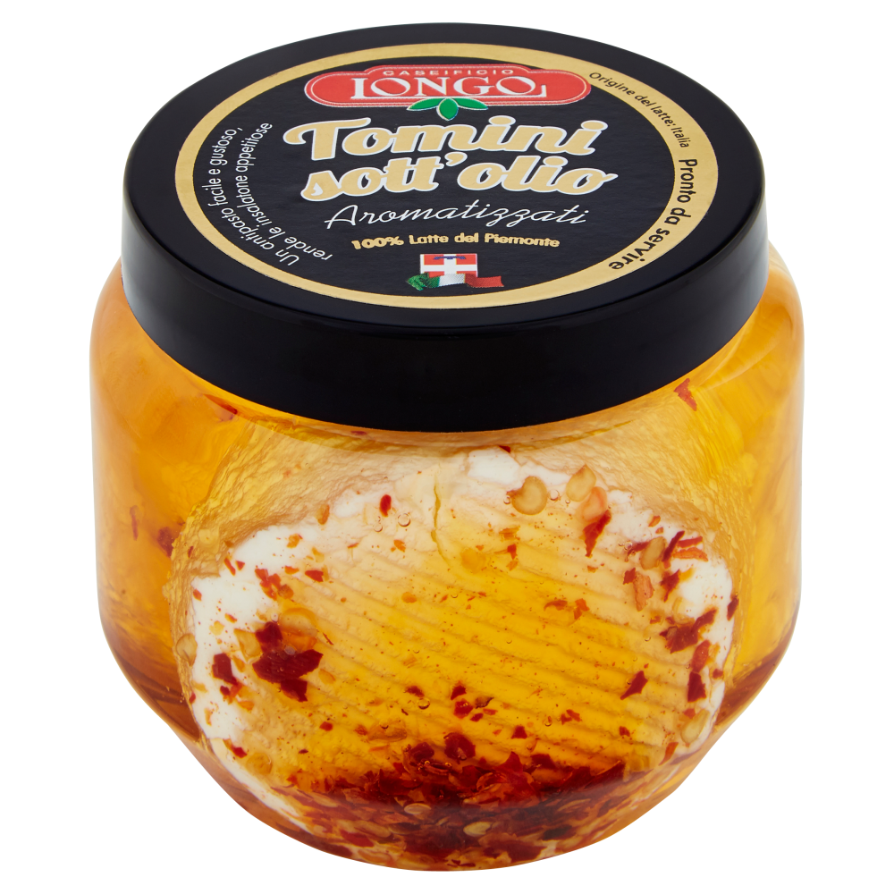 Caseificio Longo Tomini sott'olio Aromatizzati al peperoncino 250 g