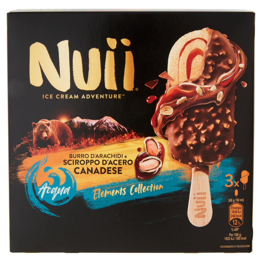 NUII Burro d'Arachidi e Sciroppo d'Acero Canadese 3 x 68 g