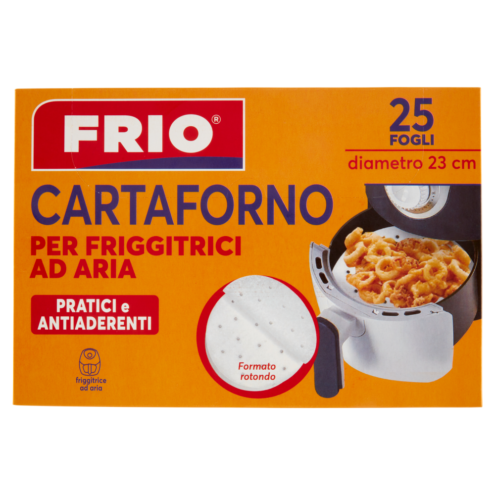Frio Cartaforno per Friggitrice ad Aria diametro 23 cm 25 Fogli