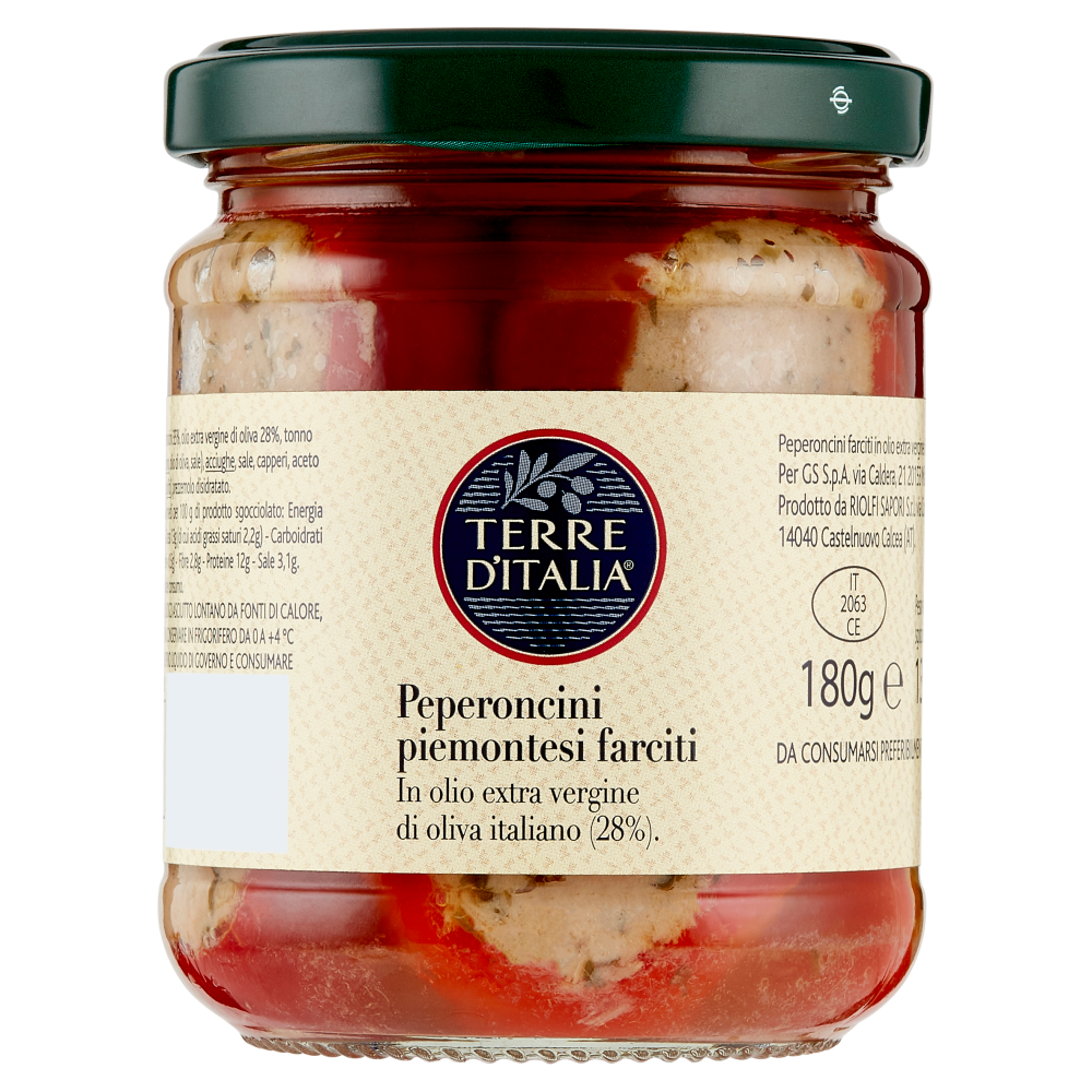 Terre d'Italia Peperoncini piemontesi farciti 180 g