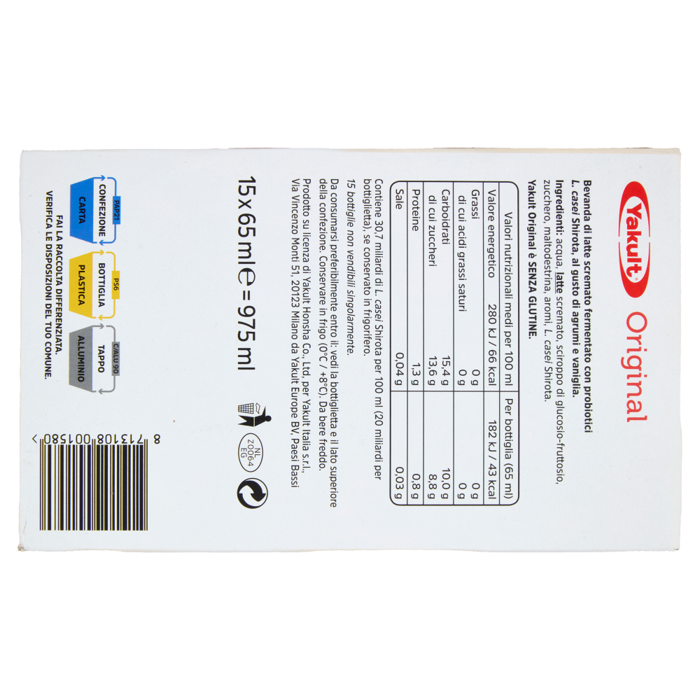 Yakult Original 15 x 65 ml