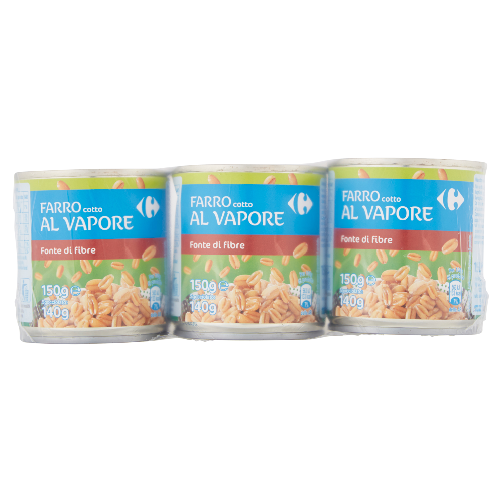 Carrefour Farro cotto al Vapore 3 x 150 g