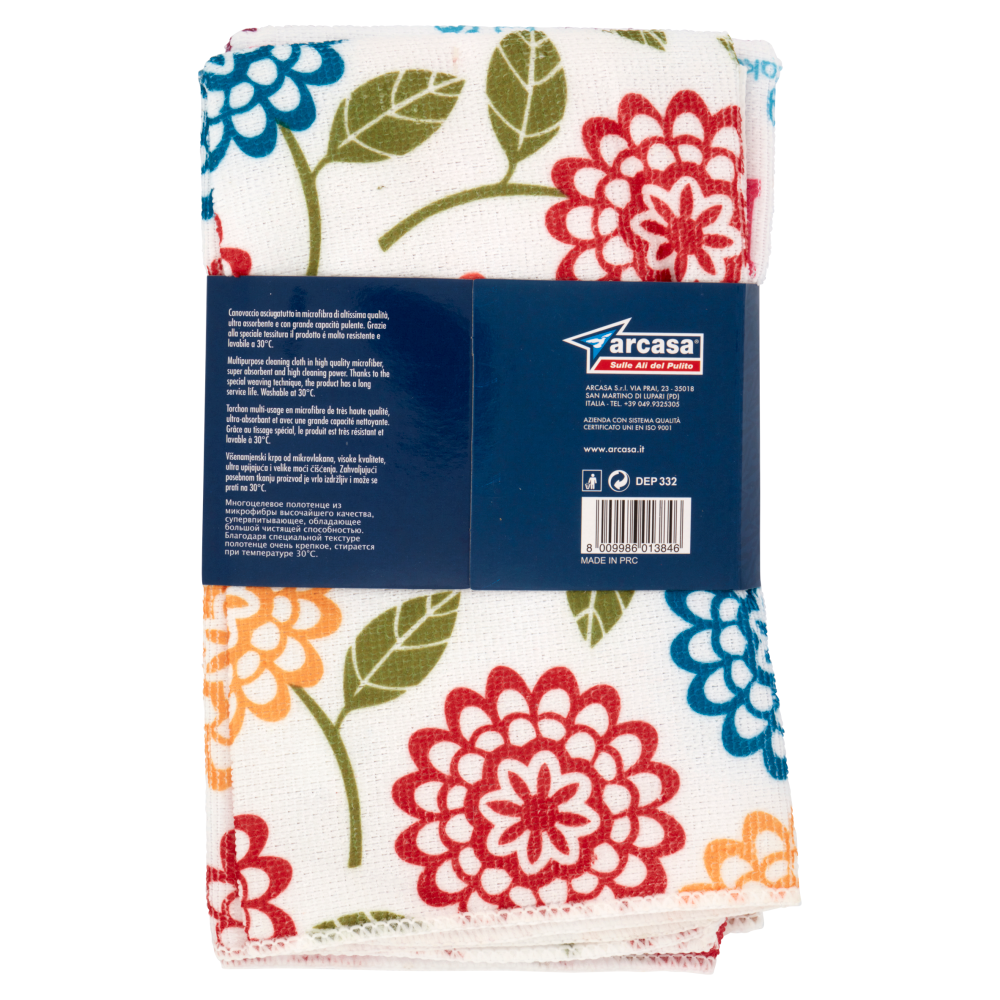 arcasa Canovaccio Asciugatutto in Microfibra 41x48 cm 3 pz